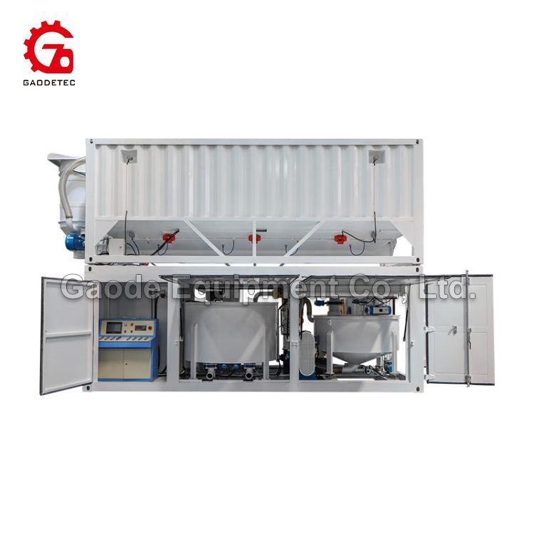 Gaodetec GMA30 Containerized Grout Batching Mixing Plant with Cement Silo Gaodetec GMA30 Containerized Grout Batching Mixing Plant with Cement Silo